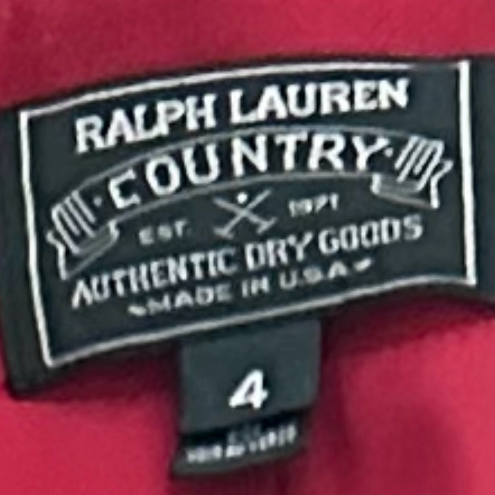 Ralph Lauren Country Authentic Dry Goods Jacket in Red, size 4 - Picture 4 of 6